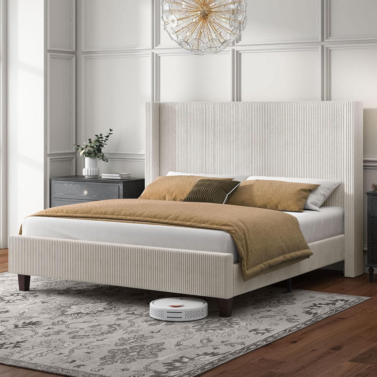 HOWE King Size Upholstered Bed – Because Dog Parents Deserve a Bed That's Theirs (Kind Of)